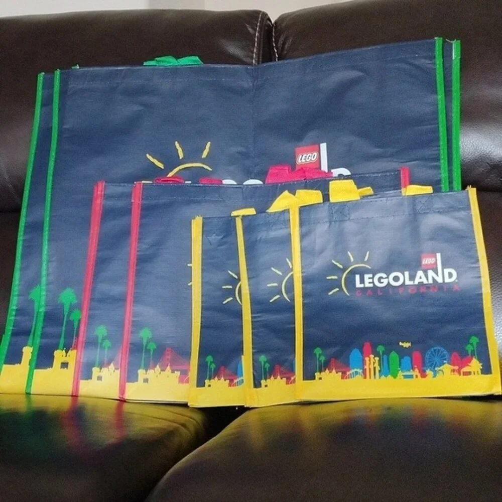 Legoland California Gift Bags, Set of 7: 3x Small, 2x Medium, & 2x Large